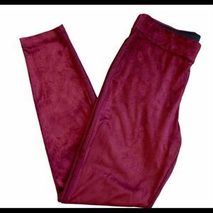 Joe Fresh Burgundy Maroon faux Suede Leggings Sz M